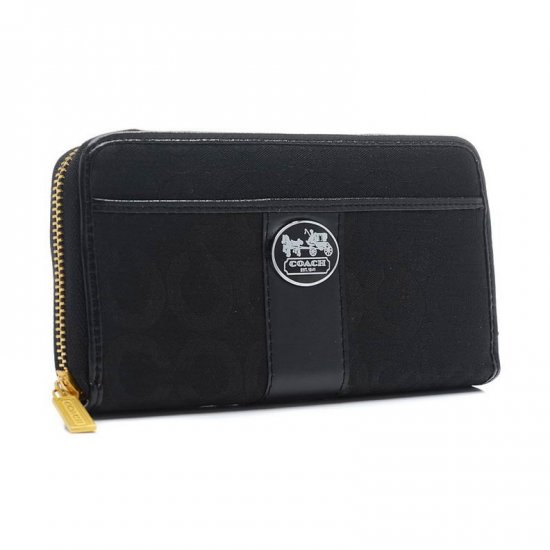 Coach Legacy In Signature Large Black Wallets BVQ | Coach Outlet Canada